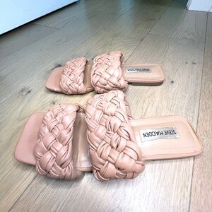 Steve Madden Beige Braided Sandals